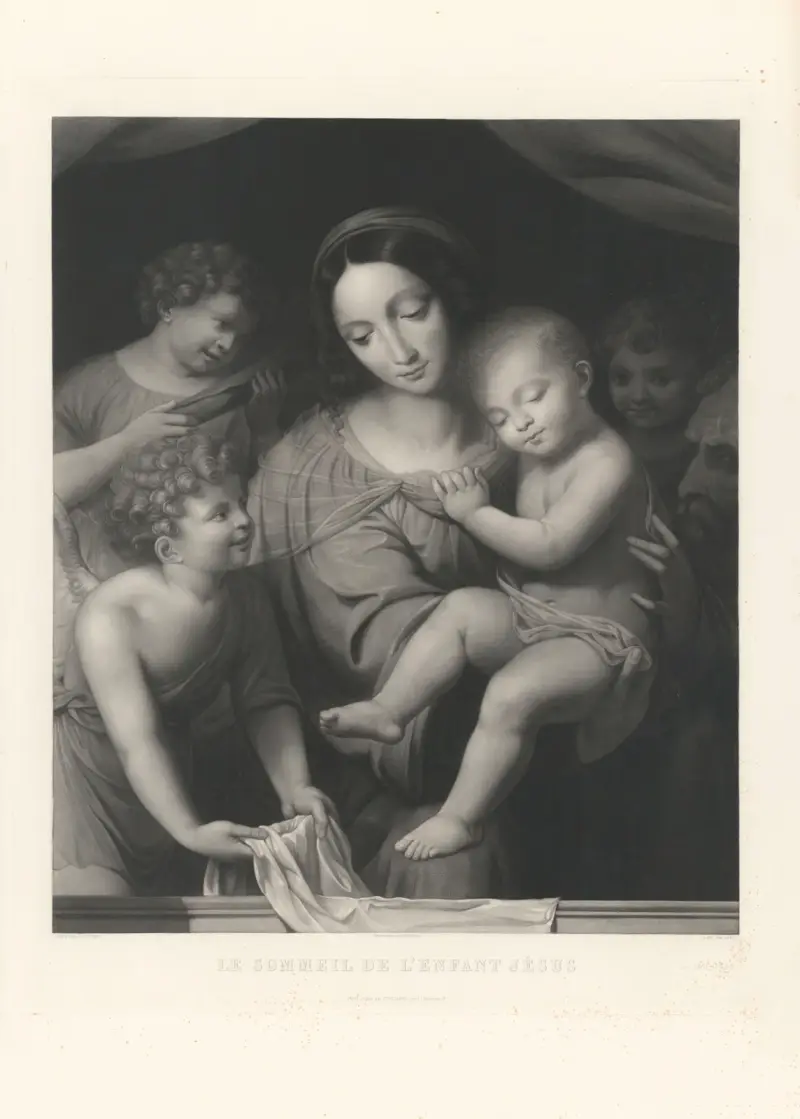 Jesubarnets sömn (efter Leonardo da Vinci) av Jean-Pierre-Marie Jazet