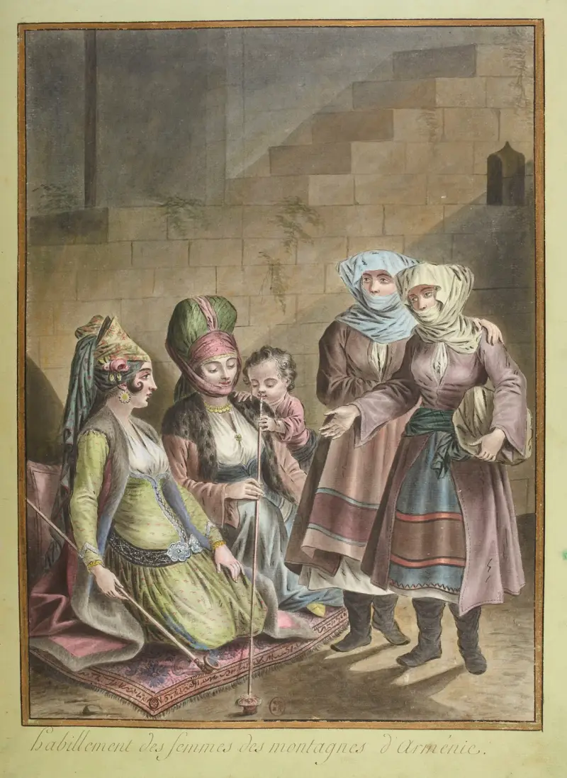 Kvinnors klädsel i Armeniens berg av François-Marie Rosset
