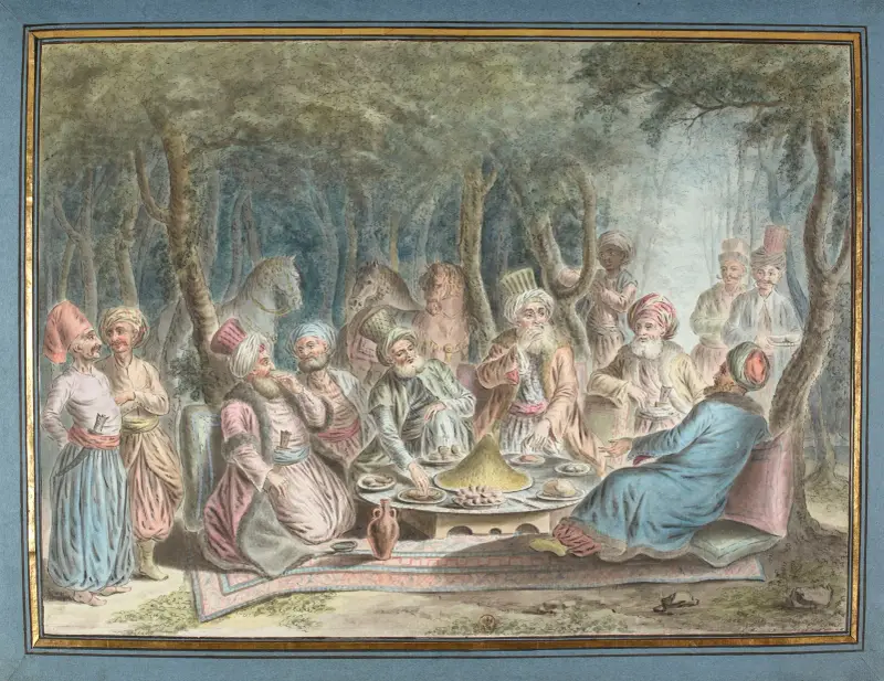 Scène de repas turc av François-Marie Rosset