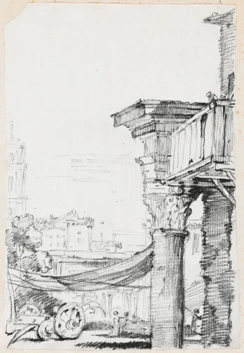 En balkong i Forum Romanum av Joseph-Marie Vien