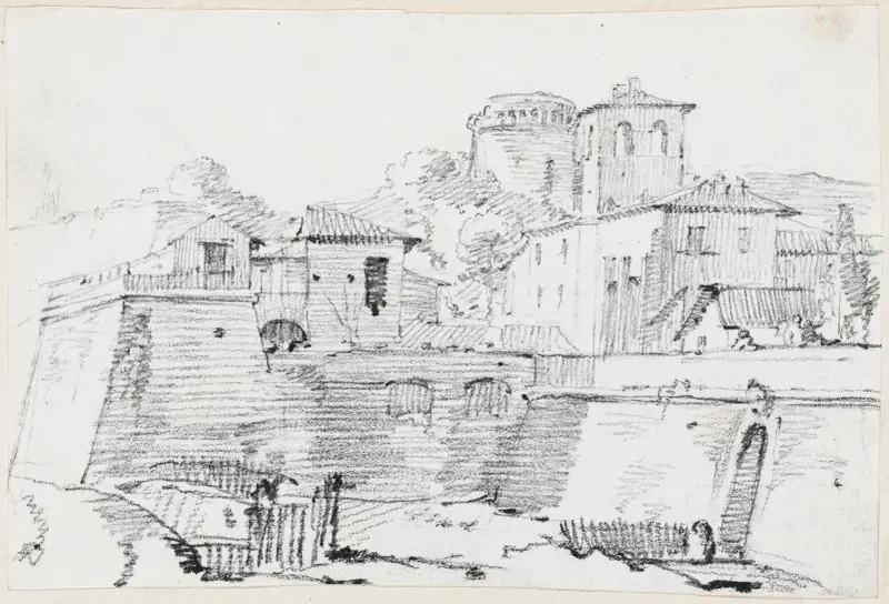 Eine befestigte Stadt in Italien von Joseph-Marie Vien
