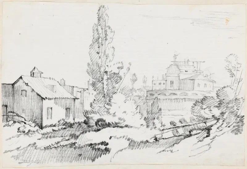 Castel Sant'Angelo från nordväst av Joseph-Marie Vien