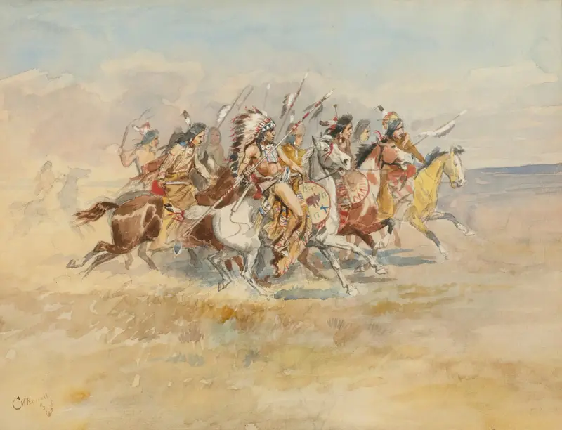 Blackfeet War Party av Charles Marion Russell