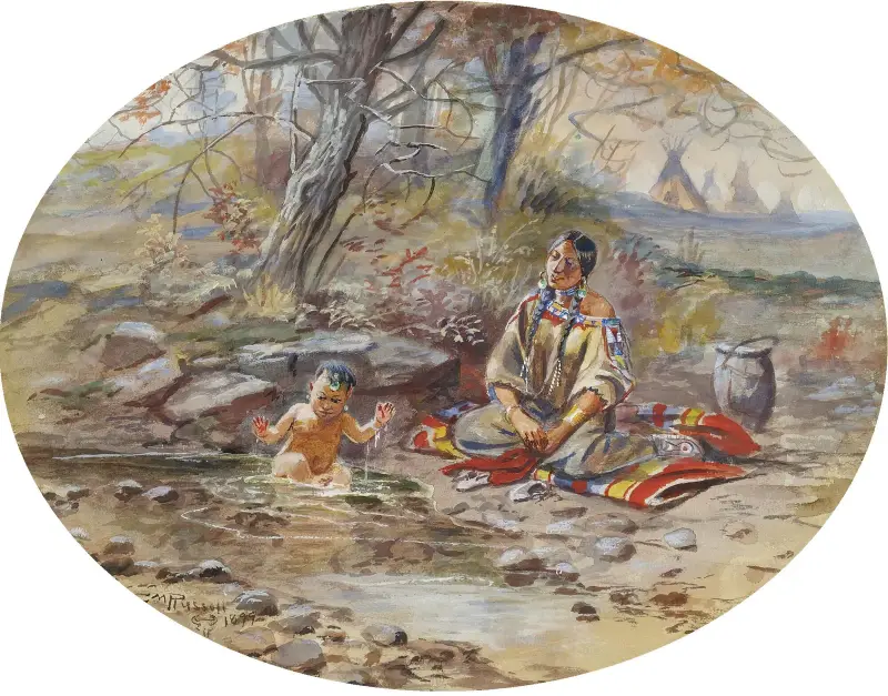 The Bath av Charles Marion Russell