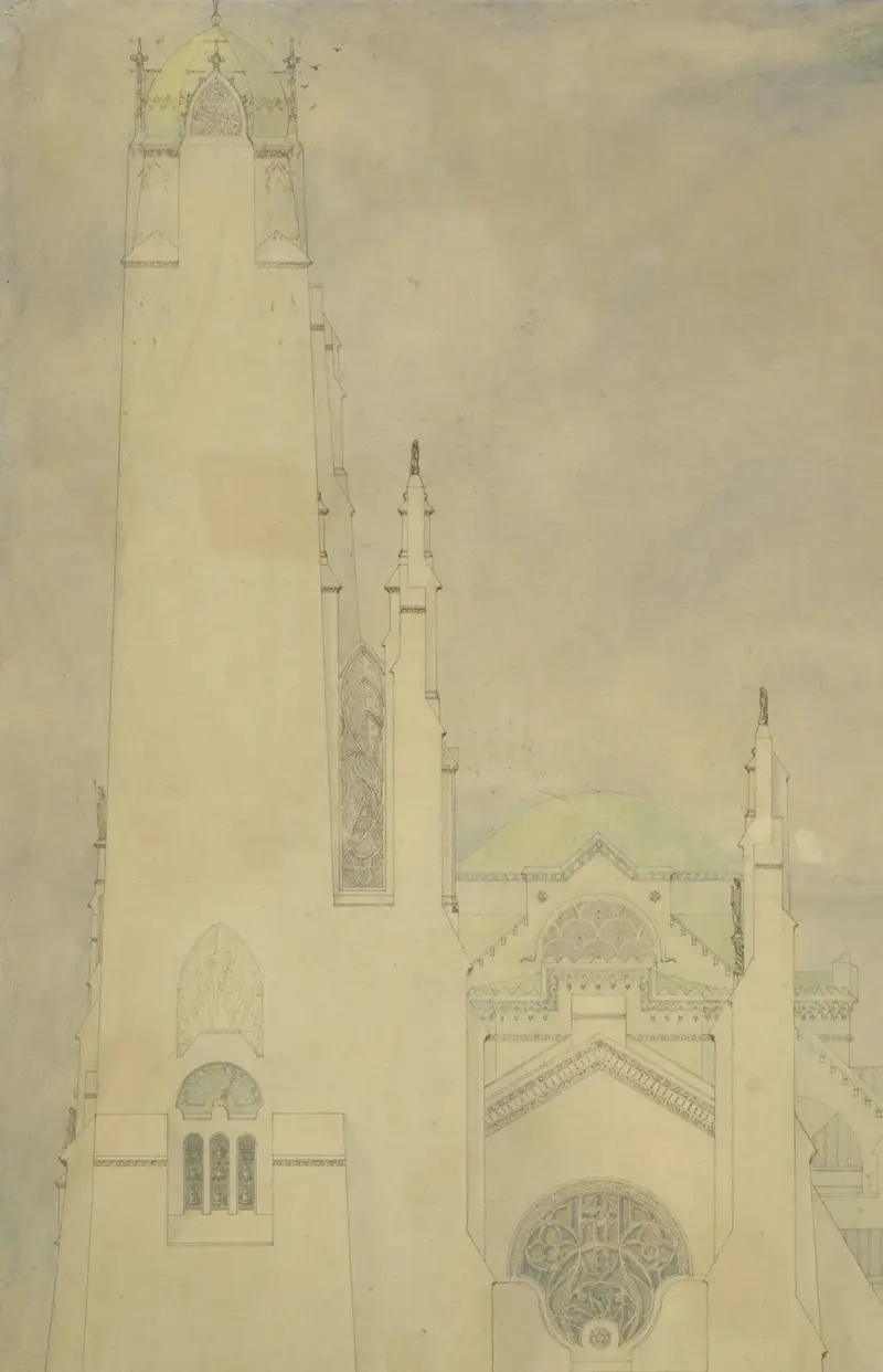 Entwurf für eine Kirche von Marius Bauer