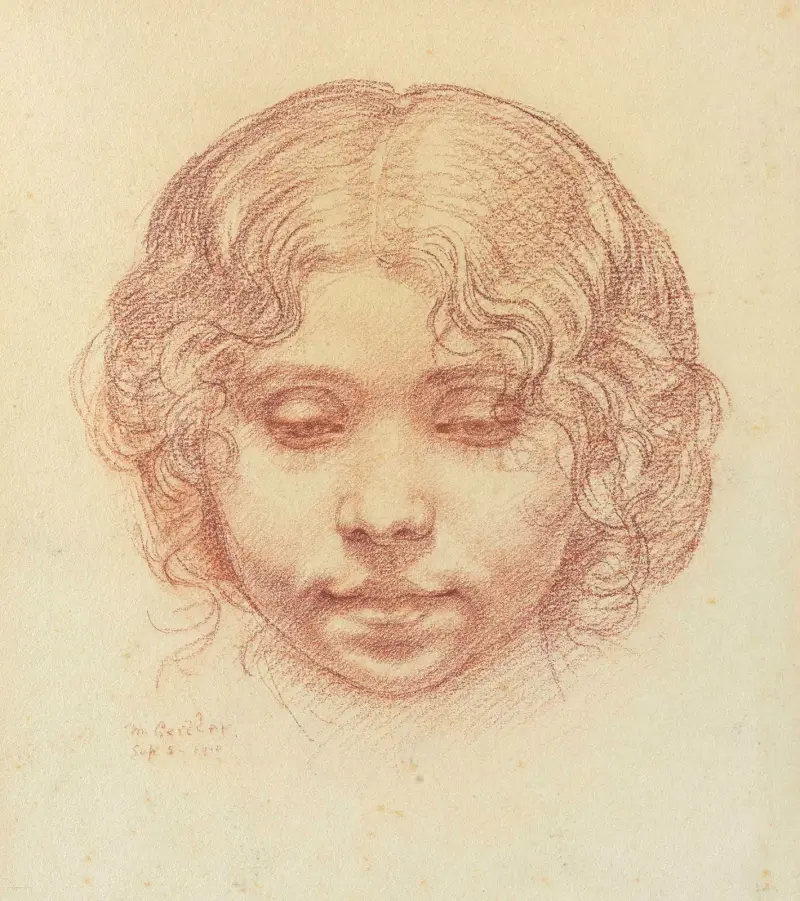Huvud av en flicka, 1910 av Mark Gertler