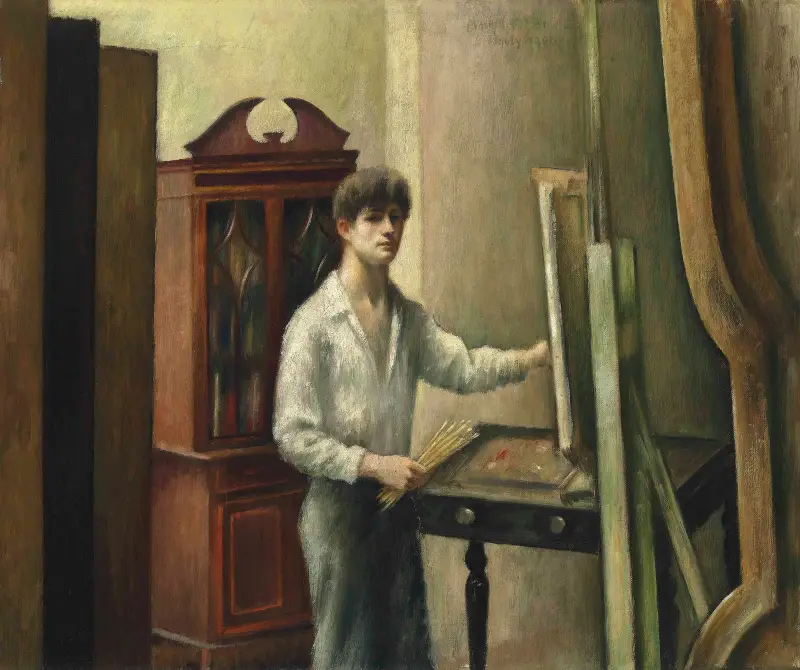 Der Künstler in seinem Atelier von Mark Gertler