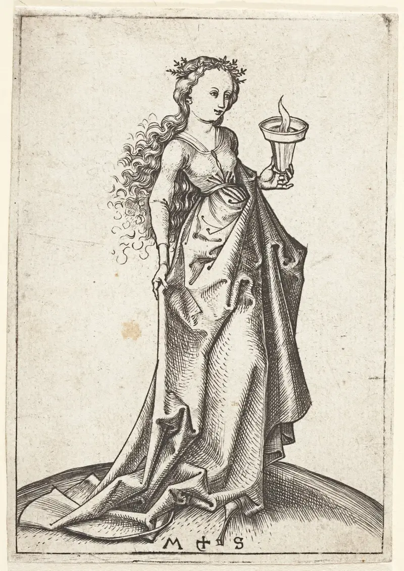 The second wise Virgin av Martin Schongauer