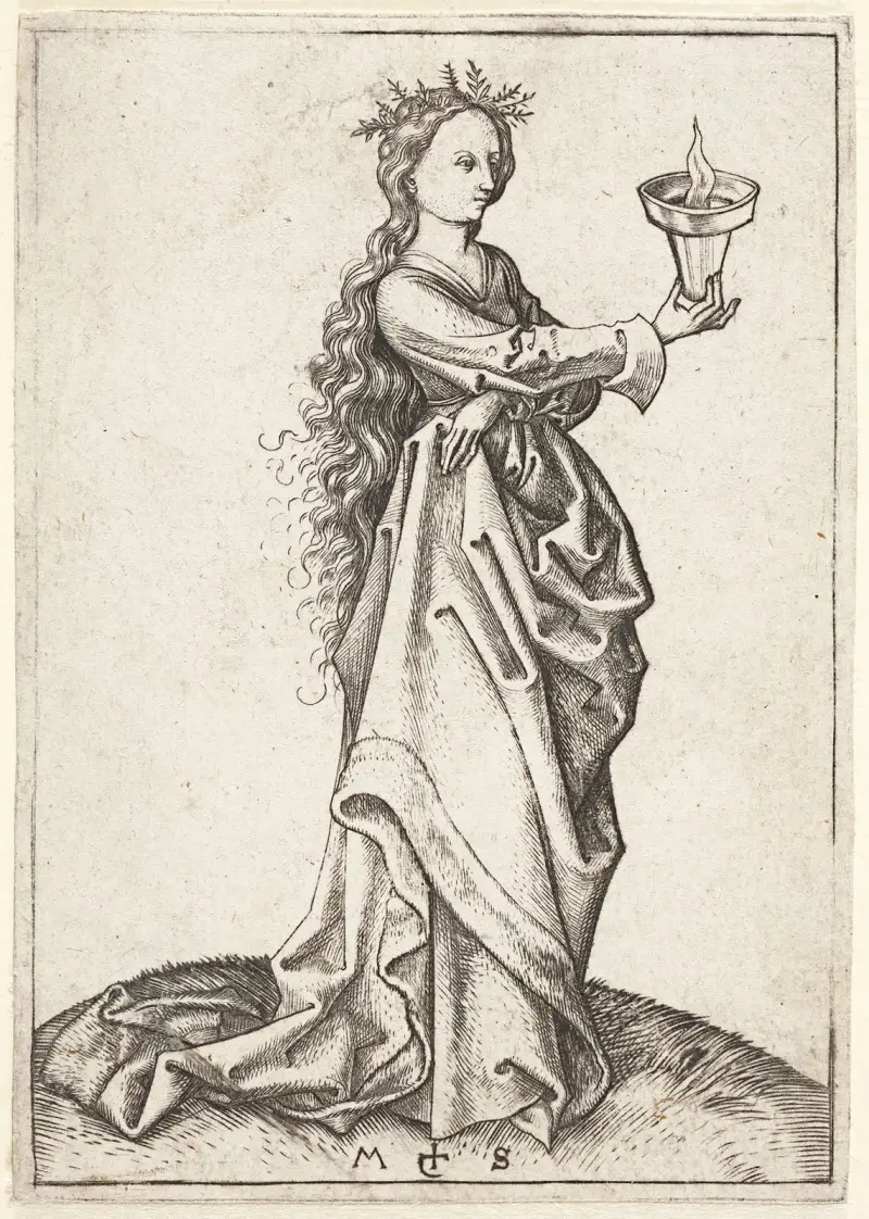 The third wise Virgin av Martin Schongauer