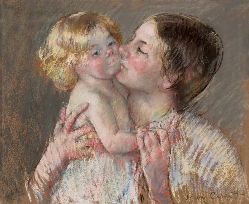 Ein Kuss für Baby Ann (Nr. 3) von Mary Cassatt