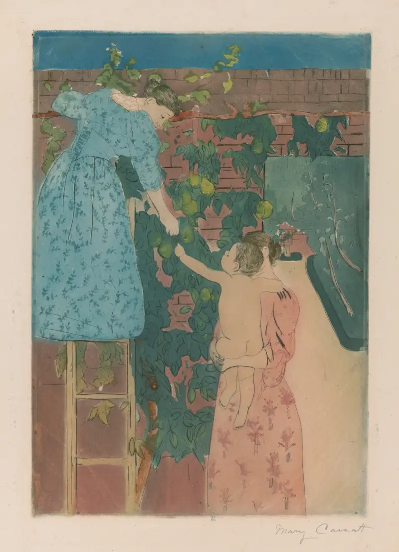 Obstpflücken, 1895 von Mary Cassatt