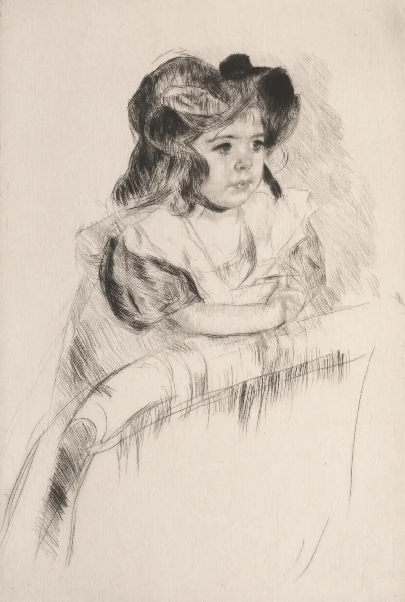 Margot med armarna vilande på fåtöljens rygg, 1903 – nr 1 av Mary Cassatt