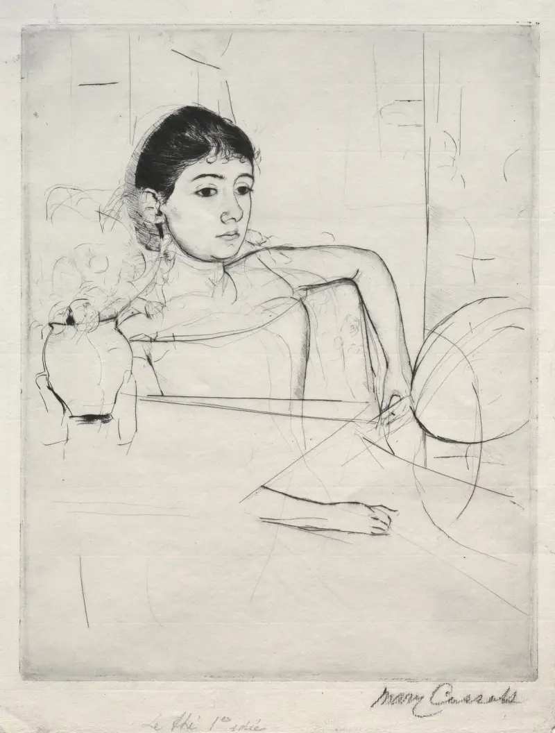 Mimi als Brünette von Mary Cassatt