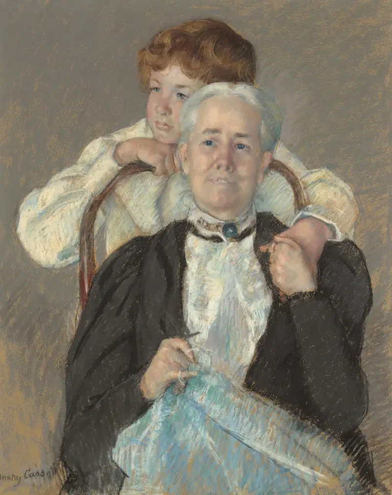 Porträt von Mrs. Cyrus J. Lawrence mit ihrem Enkel R. Lawrence Oakley von Mary Cassatt