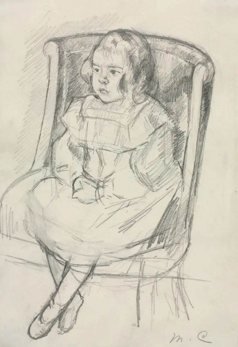 Simone Seated av Mary Cassatt