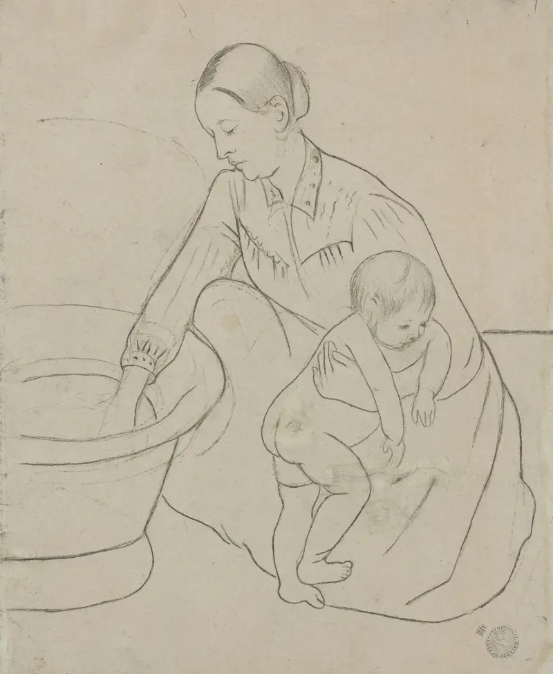 The Bath (verso), 1890 – nr 3 av Mary Cassatt