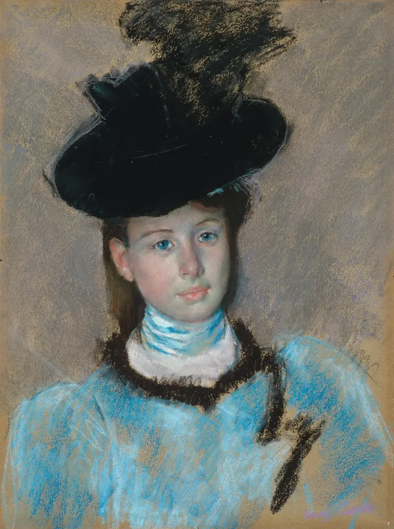 The Black Hat av Mary Cassatt