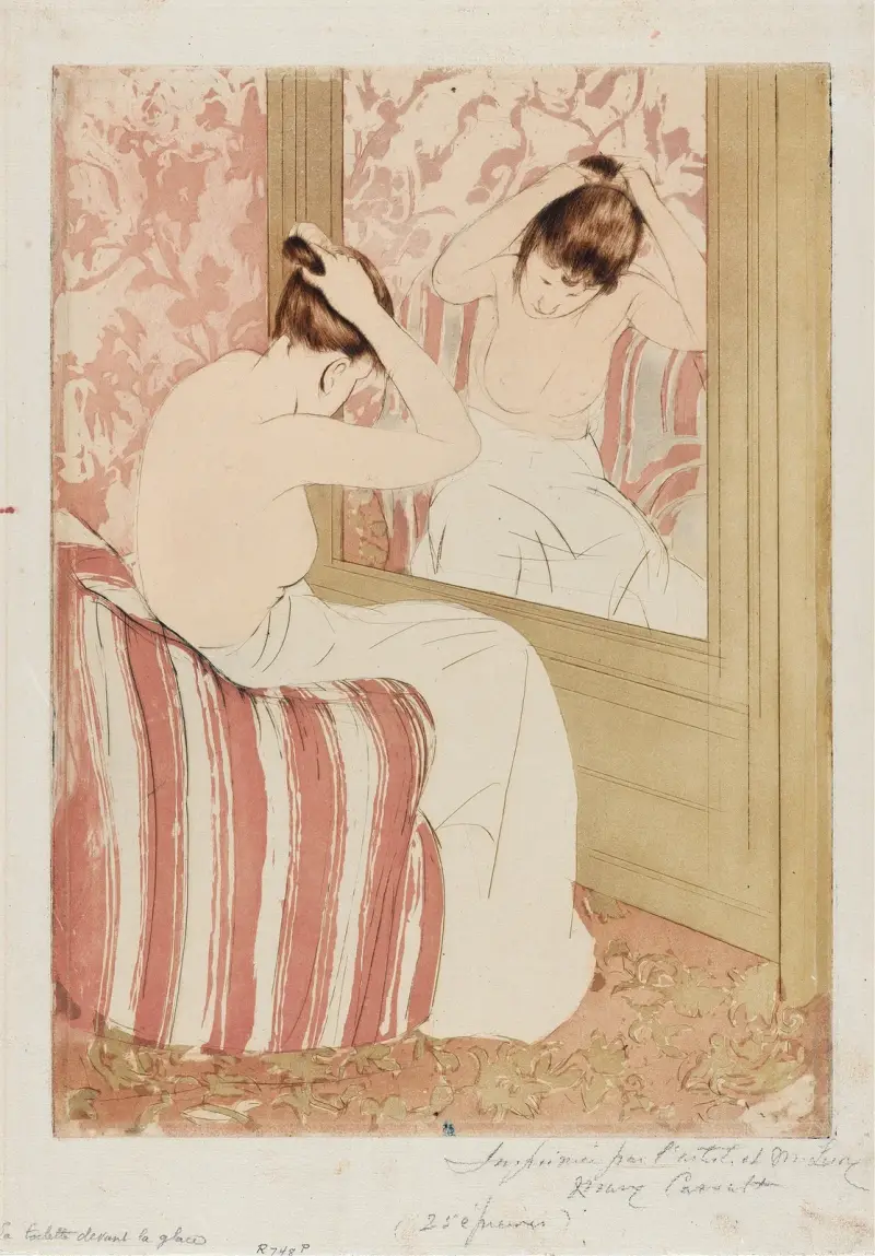 The Coiffure, 1890 av Mary Cassatt