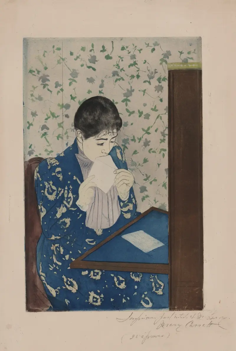 The letter, 1891 av Mary Cassatt