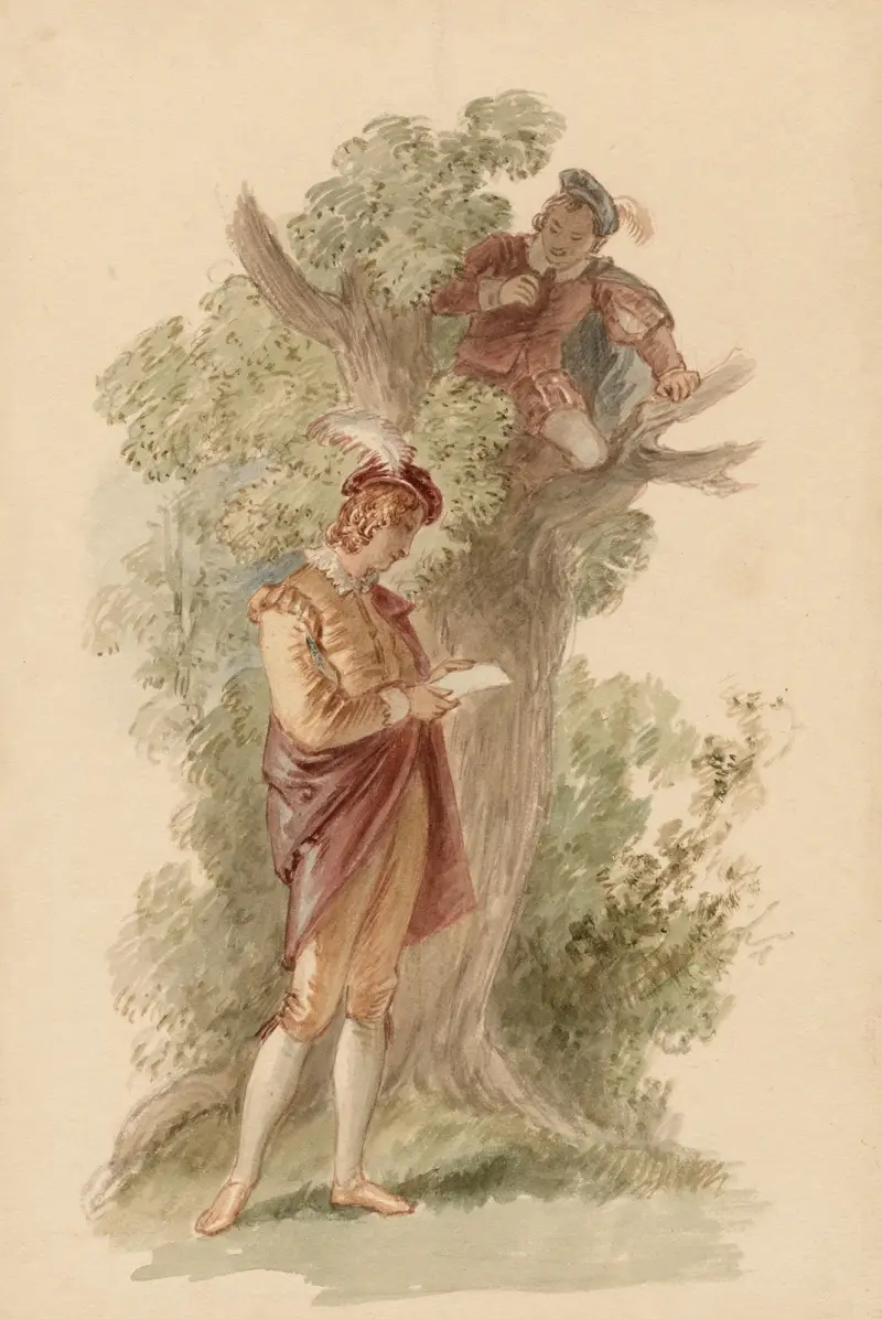 Eine Szene aus Liebes Leid und Lust – 4. Akt, 3. Szene von John Massey Wright