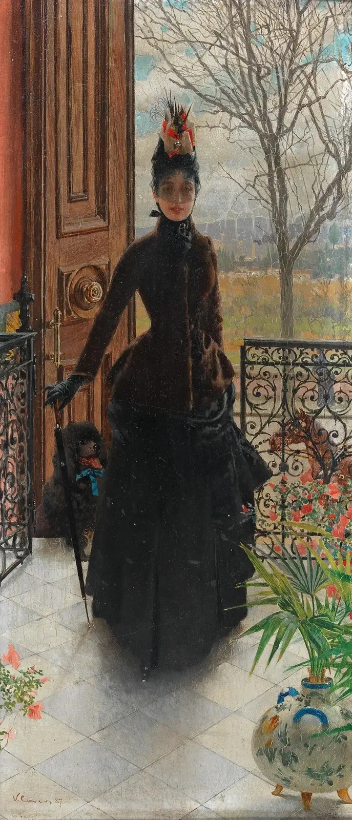 Eine elegante Dame, 1887 – Nr. 2 von Vittorio Matteo Corcos