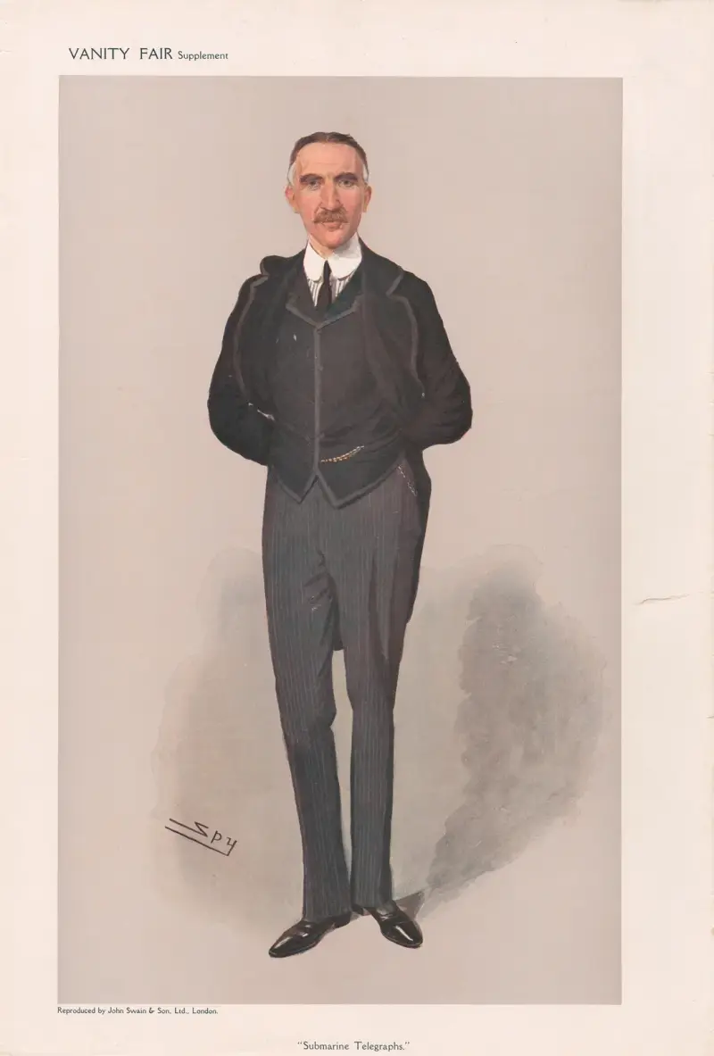 Arkitekter och ingenjörer. 'Undervattenstelegrafer'. Mr. Charles Bright. 23 september 1908 av Leslie Matthew Ward
