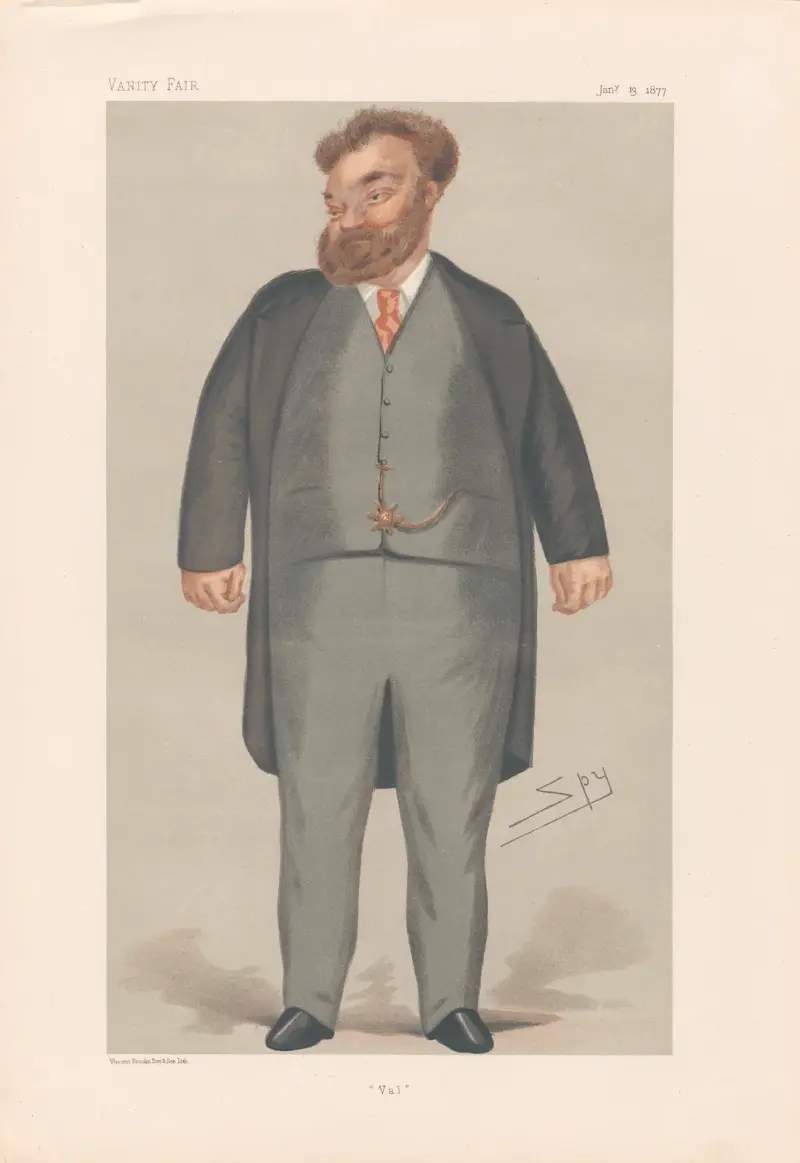 Künstler. "Val". Mr. Valentine C. Prinsep. 13. Januar 1877 von Leslie Matthew Ward
