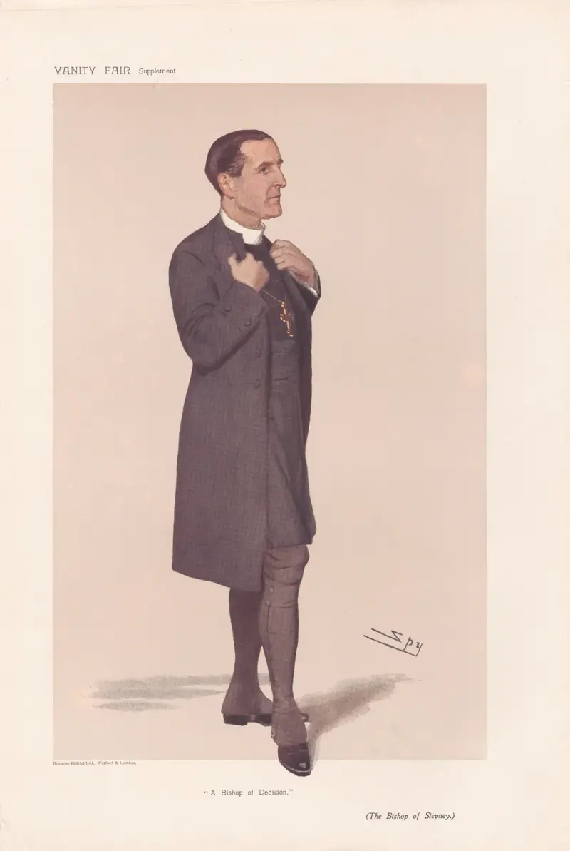 Prästerskapet. 'En beslutsam biskop'. Rev. Cosmo Gordon Lang. 19 april 1906 av Leslie Matthew Ward