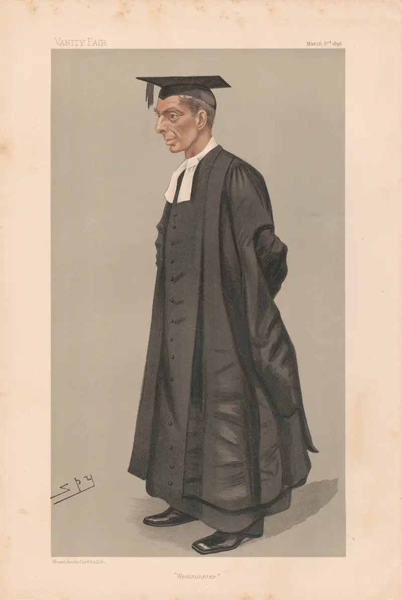 Prästerskapet. 'Westminster'. Rev. William Gunion Rutherford. Rektor för Westminster School. 3 mars 1898 av Leslie Matthew Ward