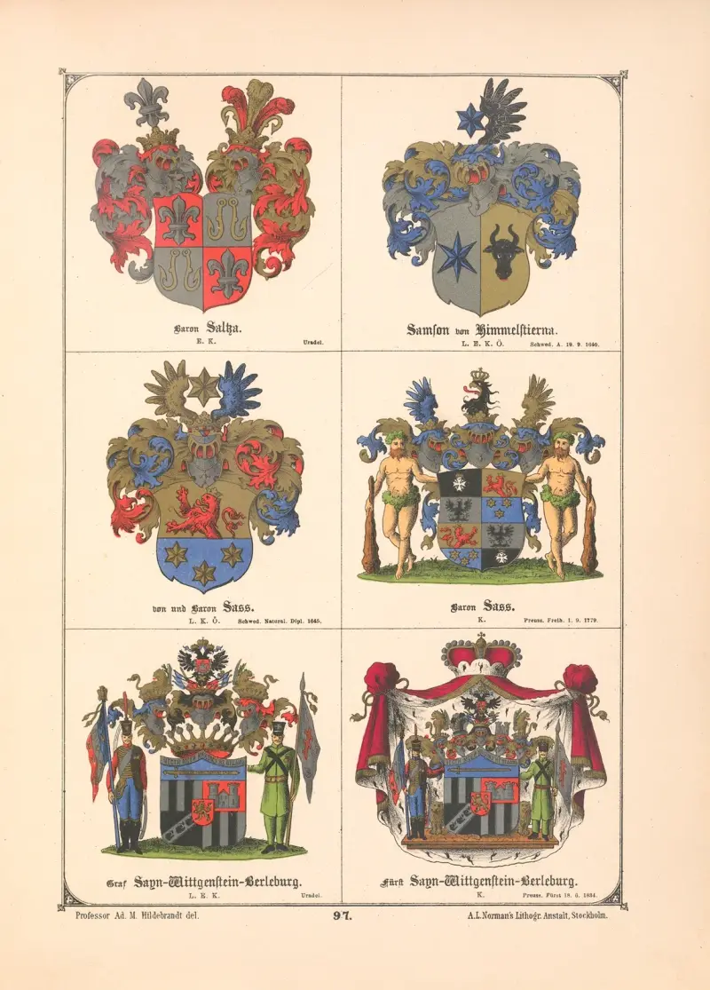 Baltiskt vapenregister, plansch 88 av Adolf Matthias Hildebrandt