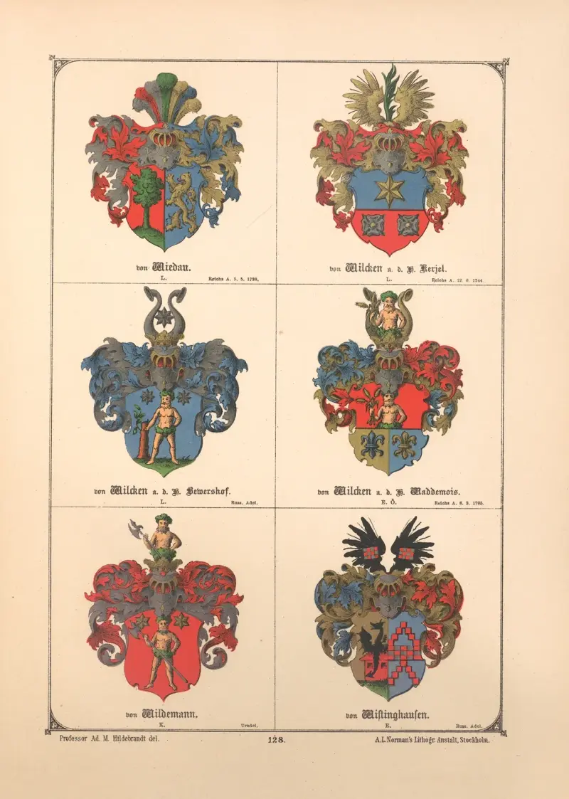 Baltiskt vapenregister, plansch 115 av Adolf Matthias Hildebrandt