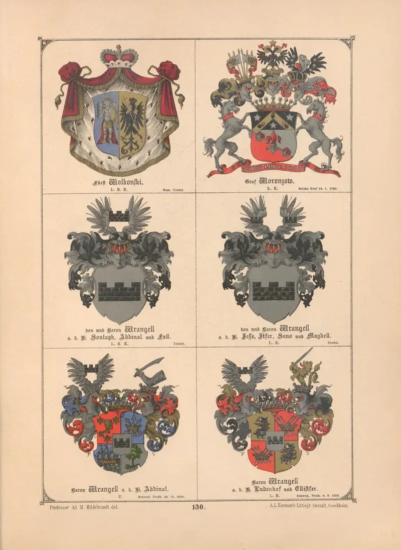 Baltiskt vapenregister, plansch 116 av Adolf Matthias Hildebrandt