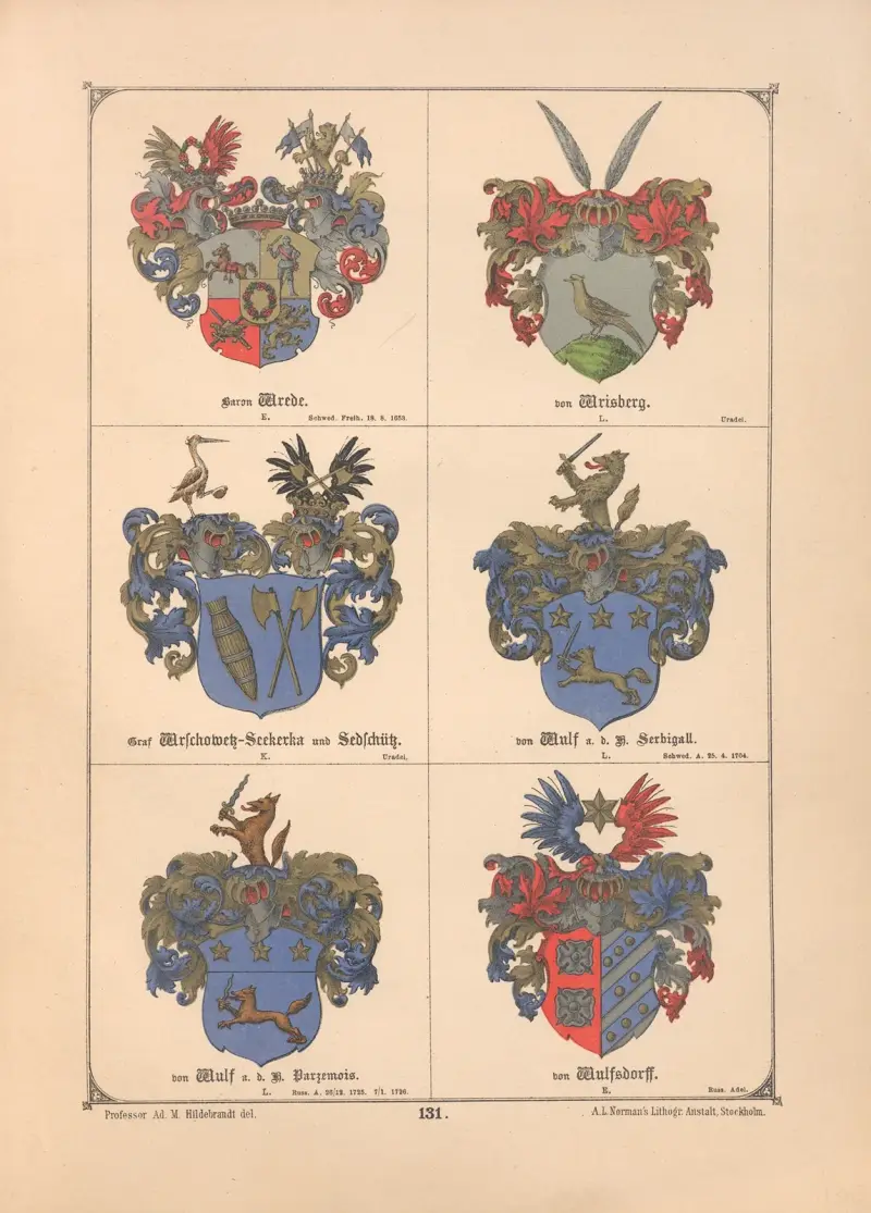 Baltiskt vapenregister, plansch 117 av Adolf Matthias Hildebrandt