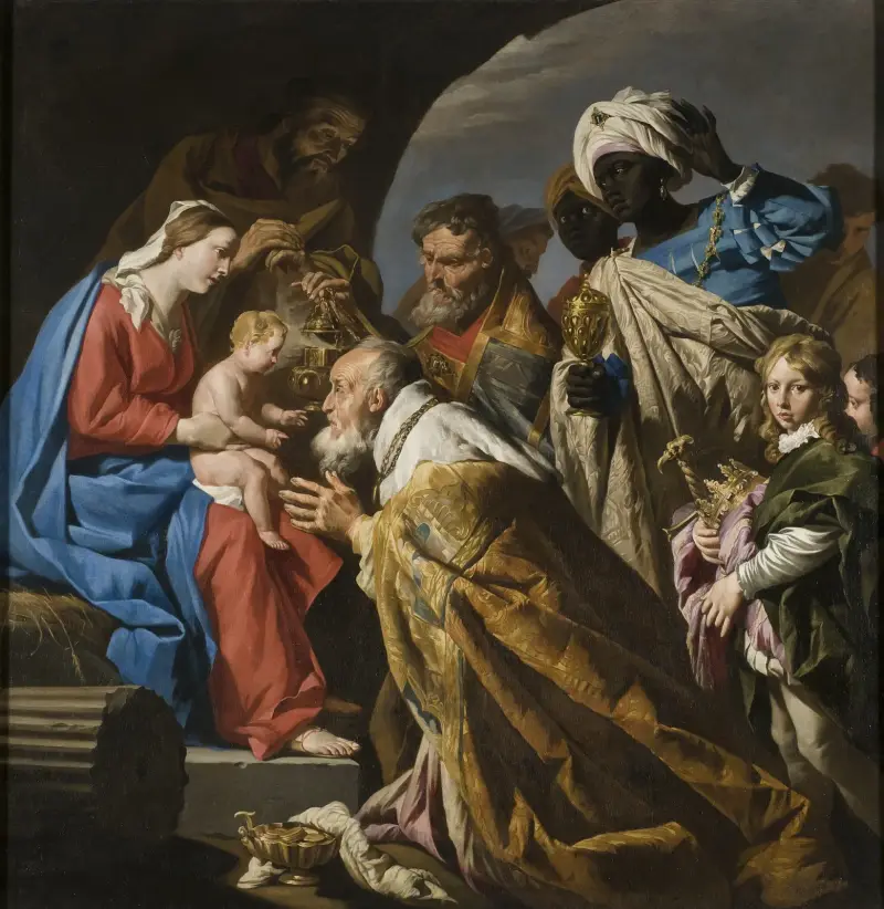 The Adoration of the Magi av Matthias Stom