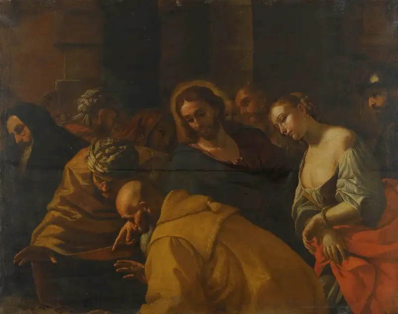 Christus und die Ehebrecherin – Nr. 2 von Mattia Preti