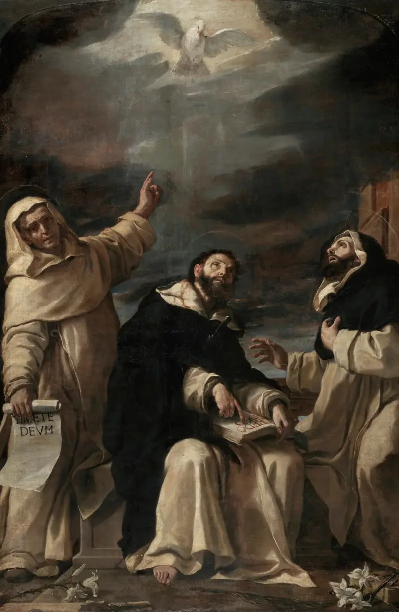 Heliga Vincent Ferrer, Peter Martyren och Raymond av Peñafort av Mattia Preti