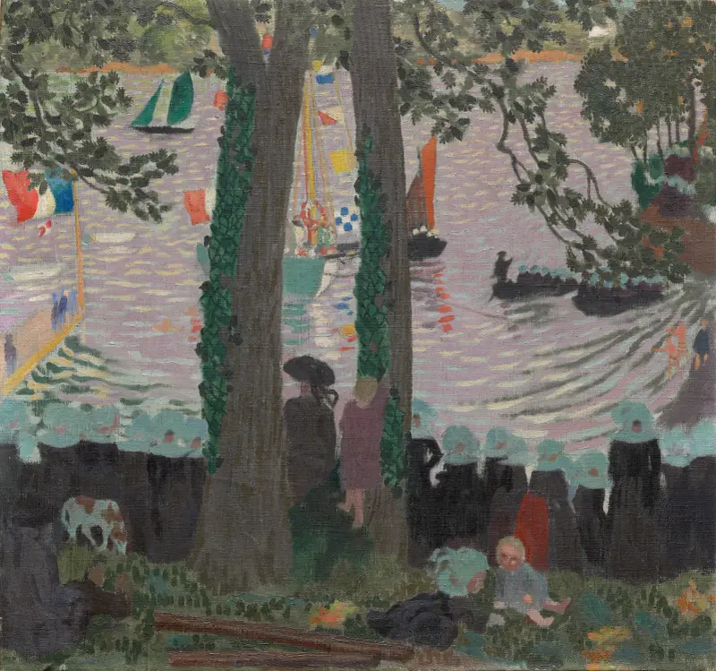 Välsignelse av en yacht på floden Belon av Maurice Denis