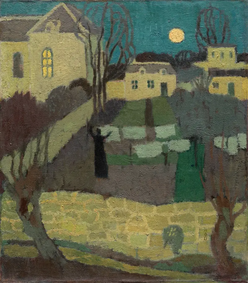 Das Trocknen der Wäsche oder Mondaufgang beim Kloster von Maurice Denis