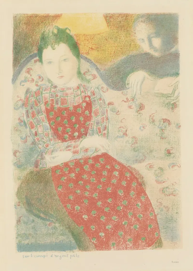 Na bladobłękitnej sofie, 1911, Maurice Denis
