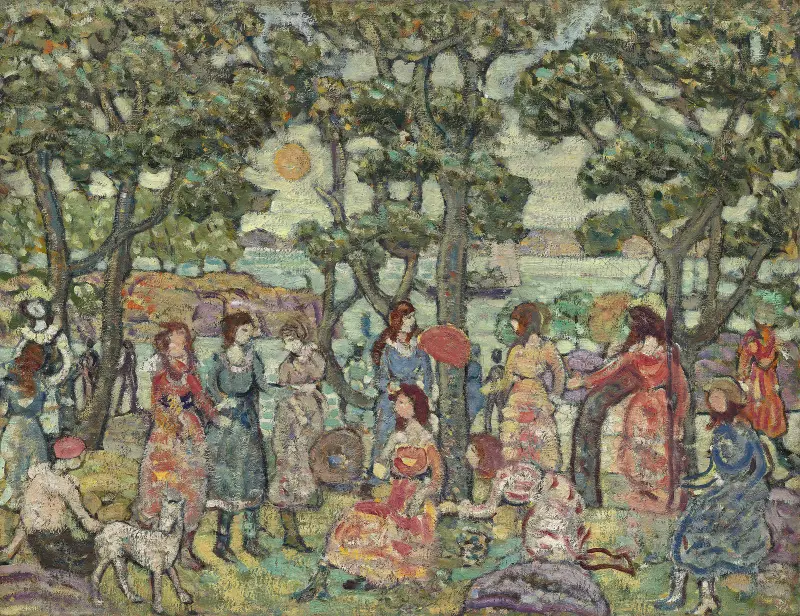 Landscape with Figures av Maurice Prendergast