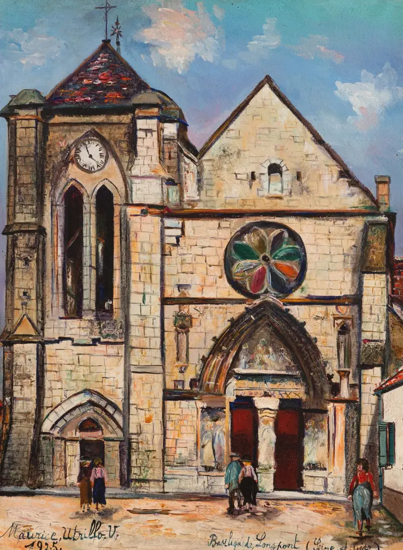 Basilika Notre-Dame de Bonne Garde, Longpont-sur-Orge (Essonne) von Maurice Utrillo