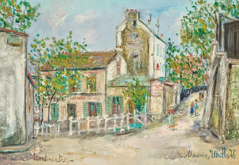 Le Lapin Agile i Montmartre av Maurice Utrillo
