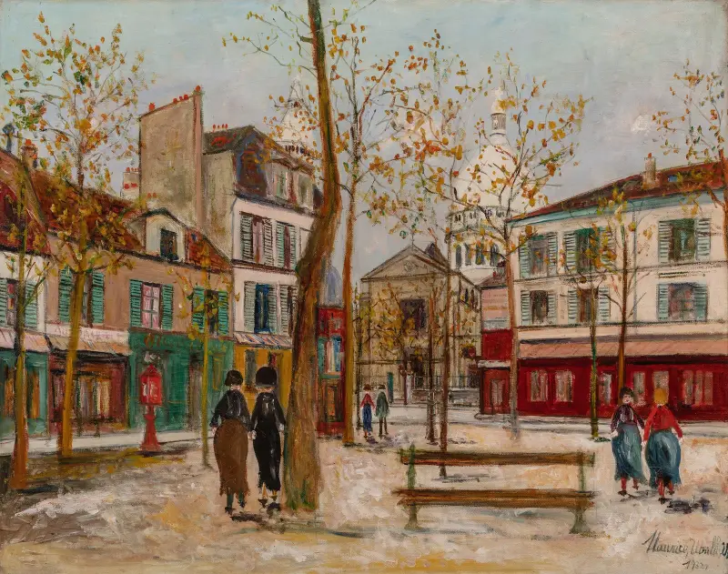 Place du Tertre in Montmartre von Maurice Utrillo