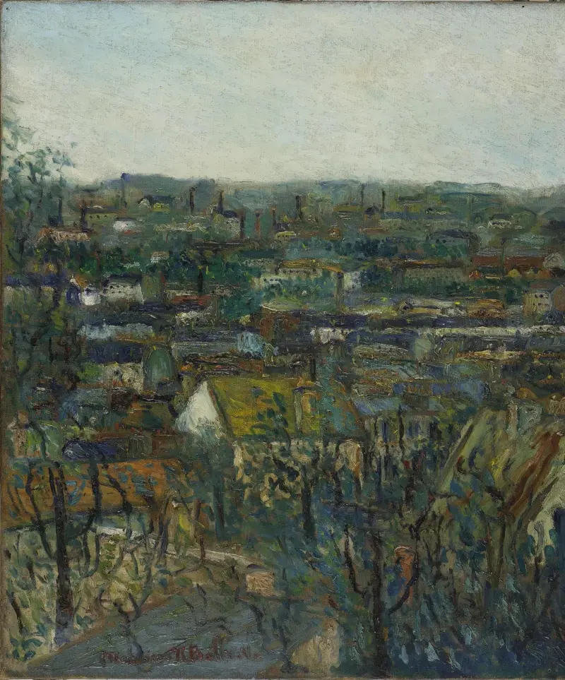 Tak i Montmagny av Maurice Utrillo
