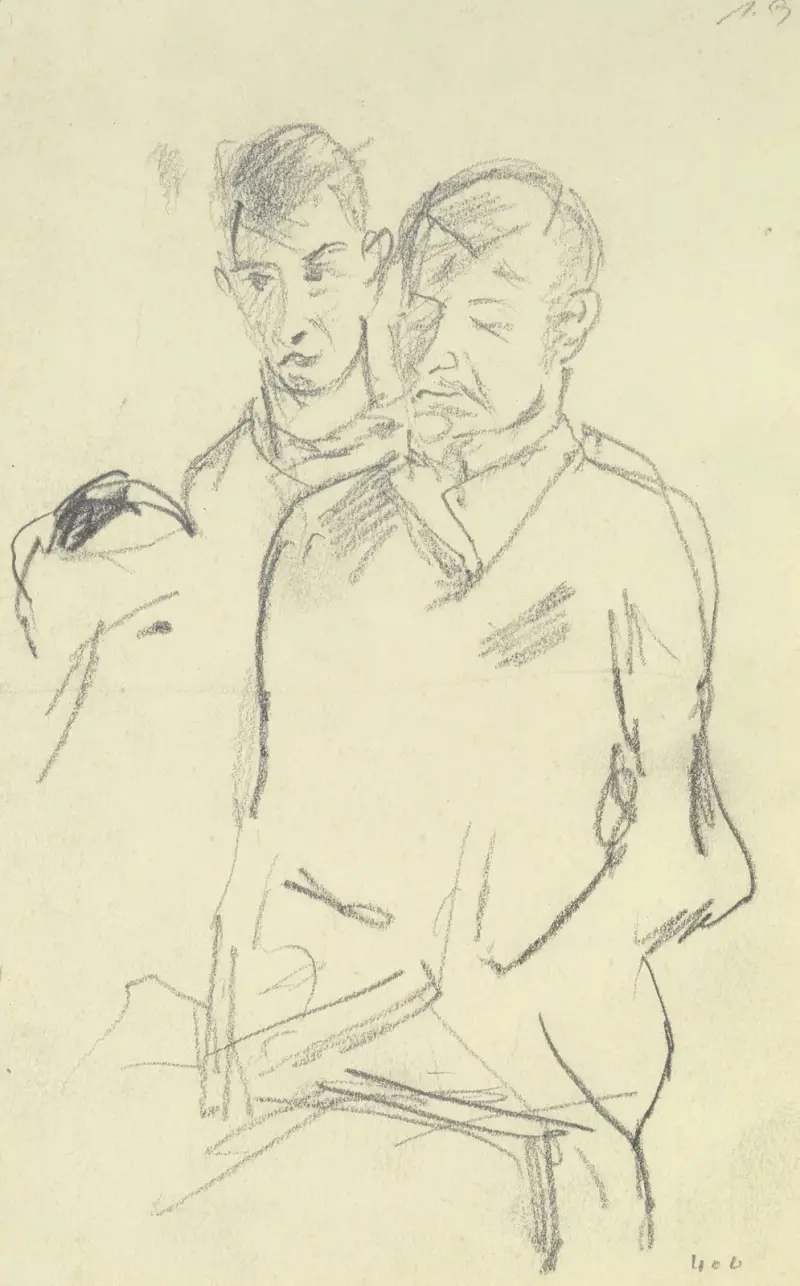 2 Zuhörer von Max Beckmann