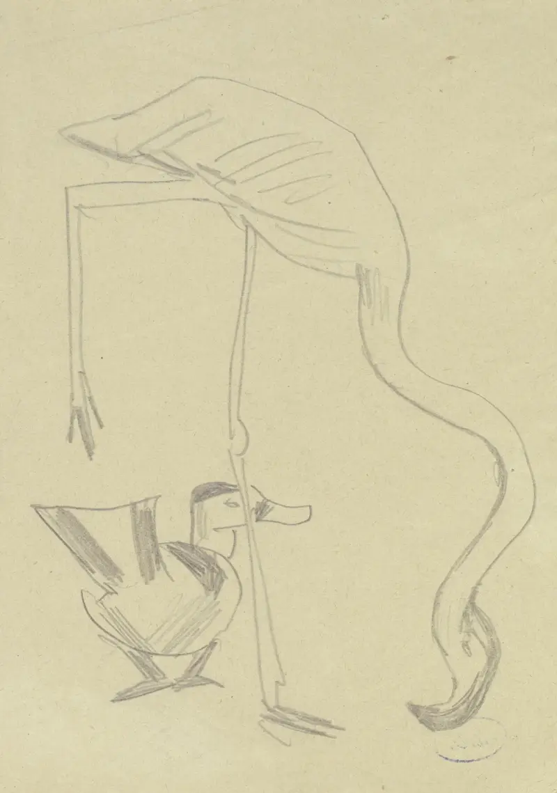 Plameňák a kachna, Max Beckmann