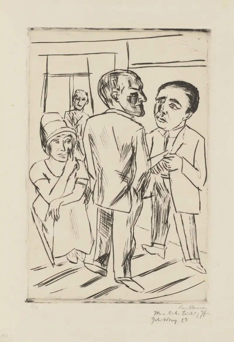 Im Hotel (Der Dollar), 1923 – Nr. 1 von Max Beckmann