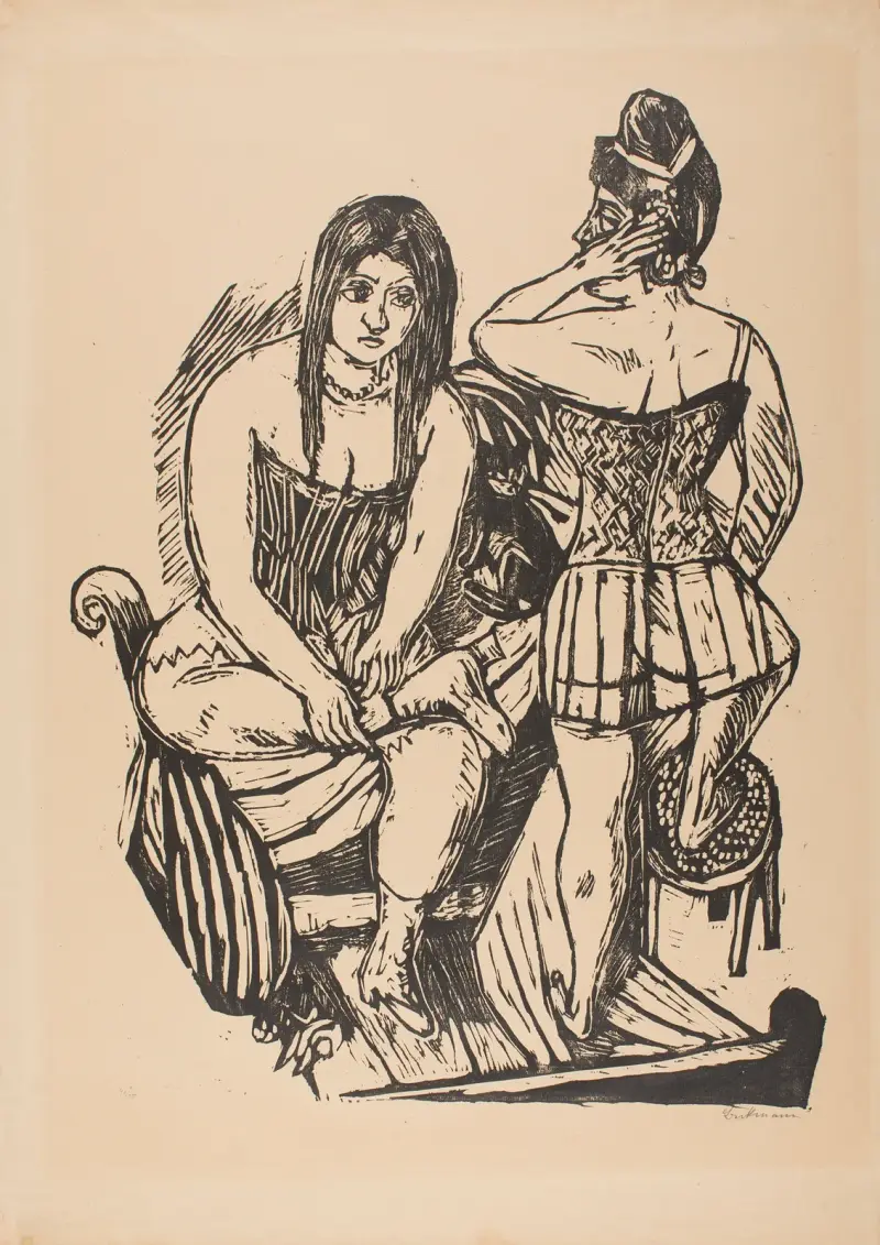 At Toilette av Max Beckmann