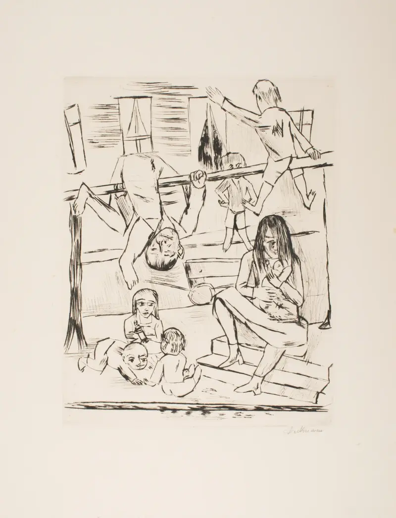 Children Playing av Max Beckmann