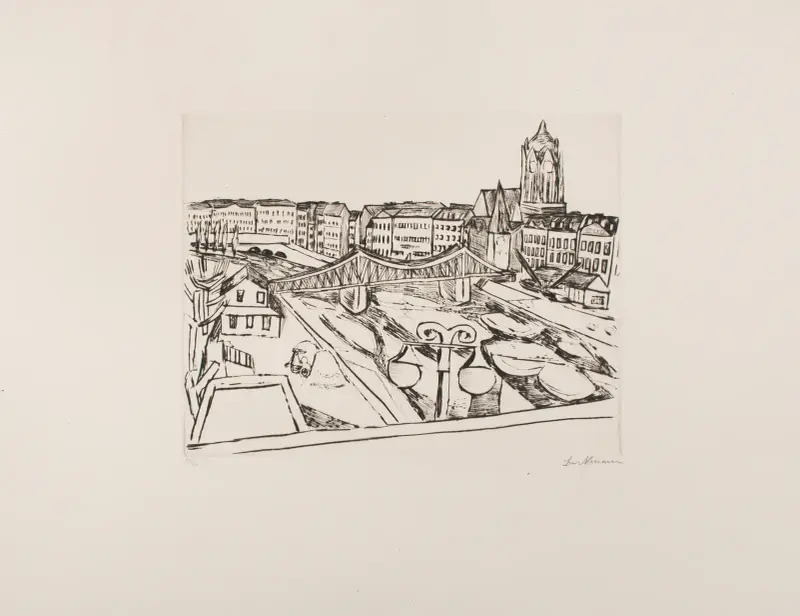 Widok miejski z „Eiserner Steg”, 1923 – nr 2, Max Beckmann